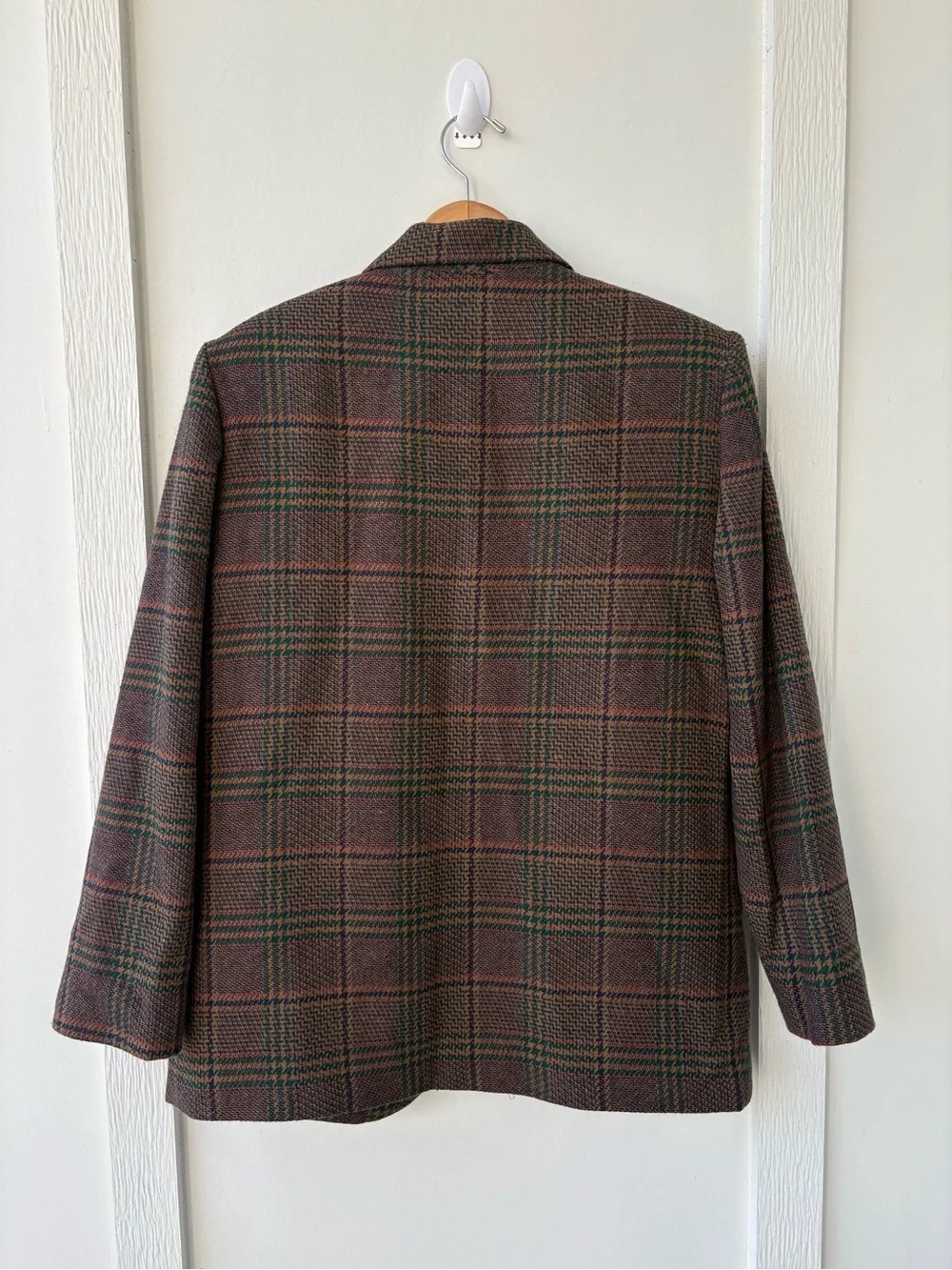 Vintage Sag Harbor Plaid Wool Blend Blazer  Jacket Size 8